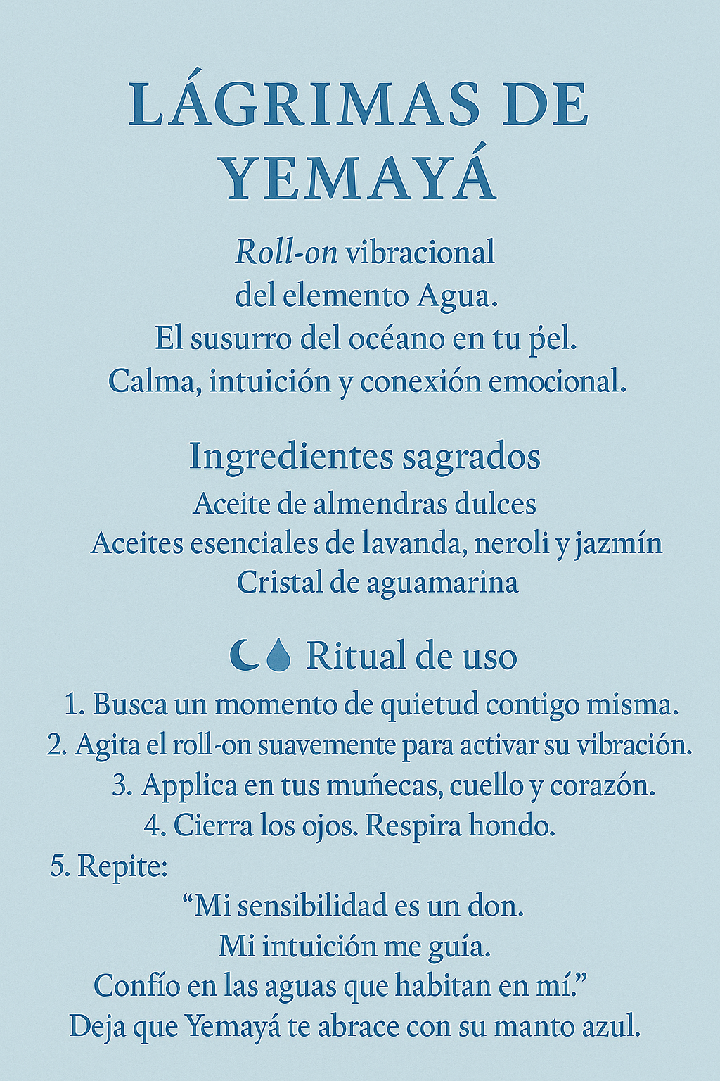 Lagrimas de Yemayá - Roll-on Portal agua