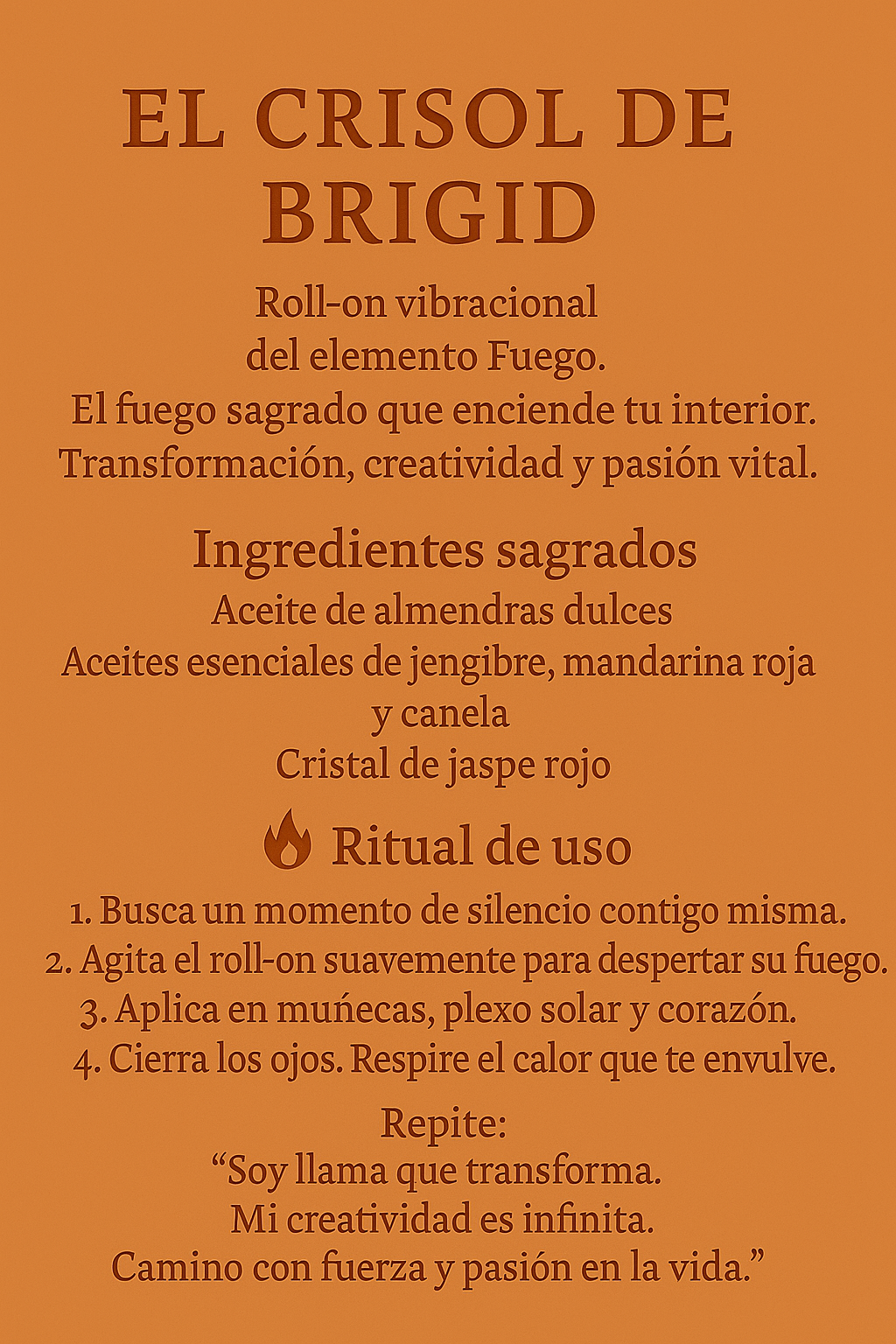 El crisol de Brigid - Roll-on Portal Fuego