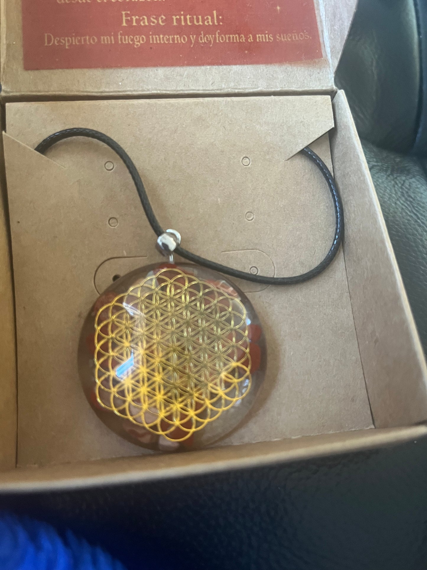 Collar Semilla Vida -Jaspe Rojo