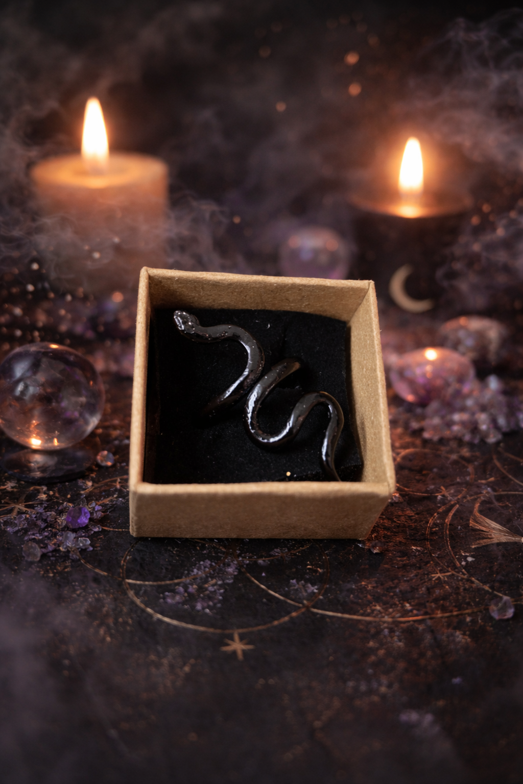 Anillo Serpiente acero