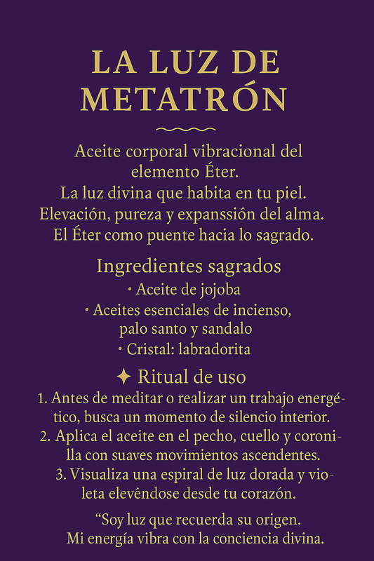 Luz de Metatron - Aceite Portal Éter