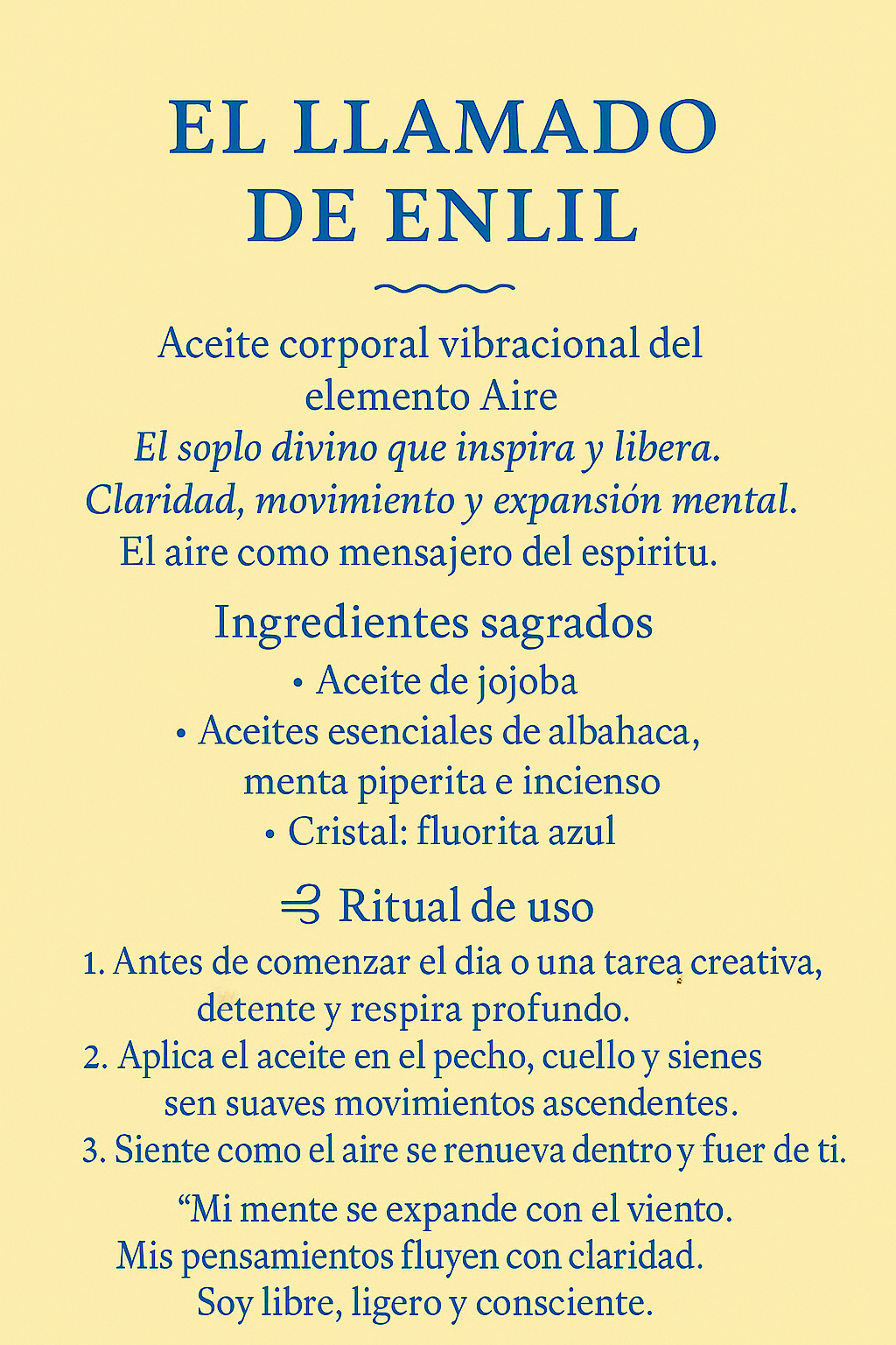 Canto de Enlil - Aceite Portal Aire