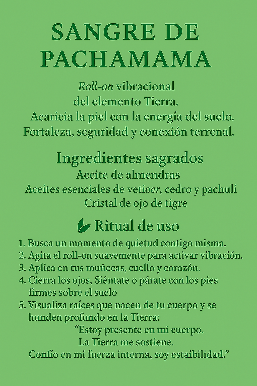 Sangre de Pachamama - Roll-on Portal Tierra