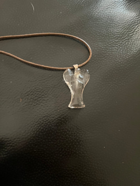 Collar ángel cuarzo ahumado