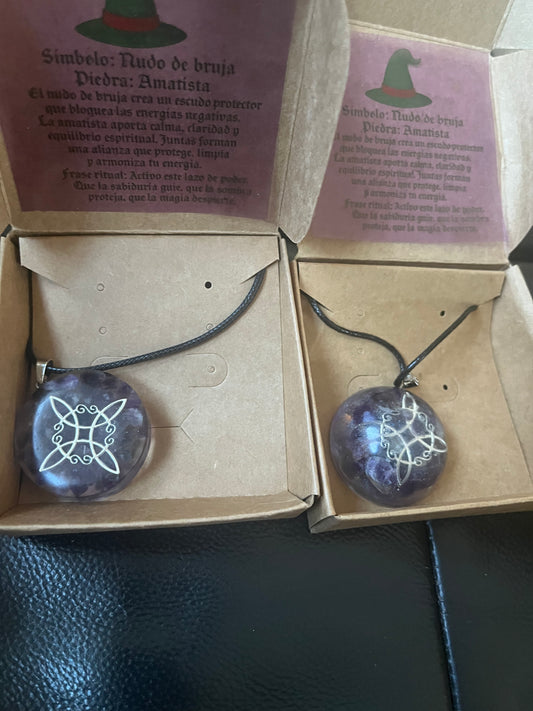 Collar Nudo de Bruja - Amatista