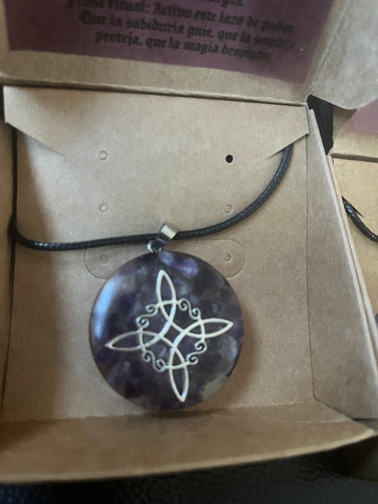 Collar Nudo de Bruja - Amatista